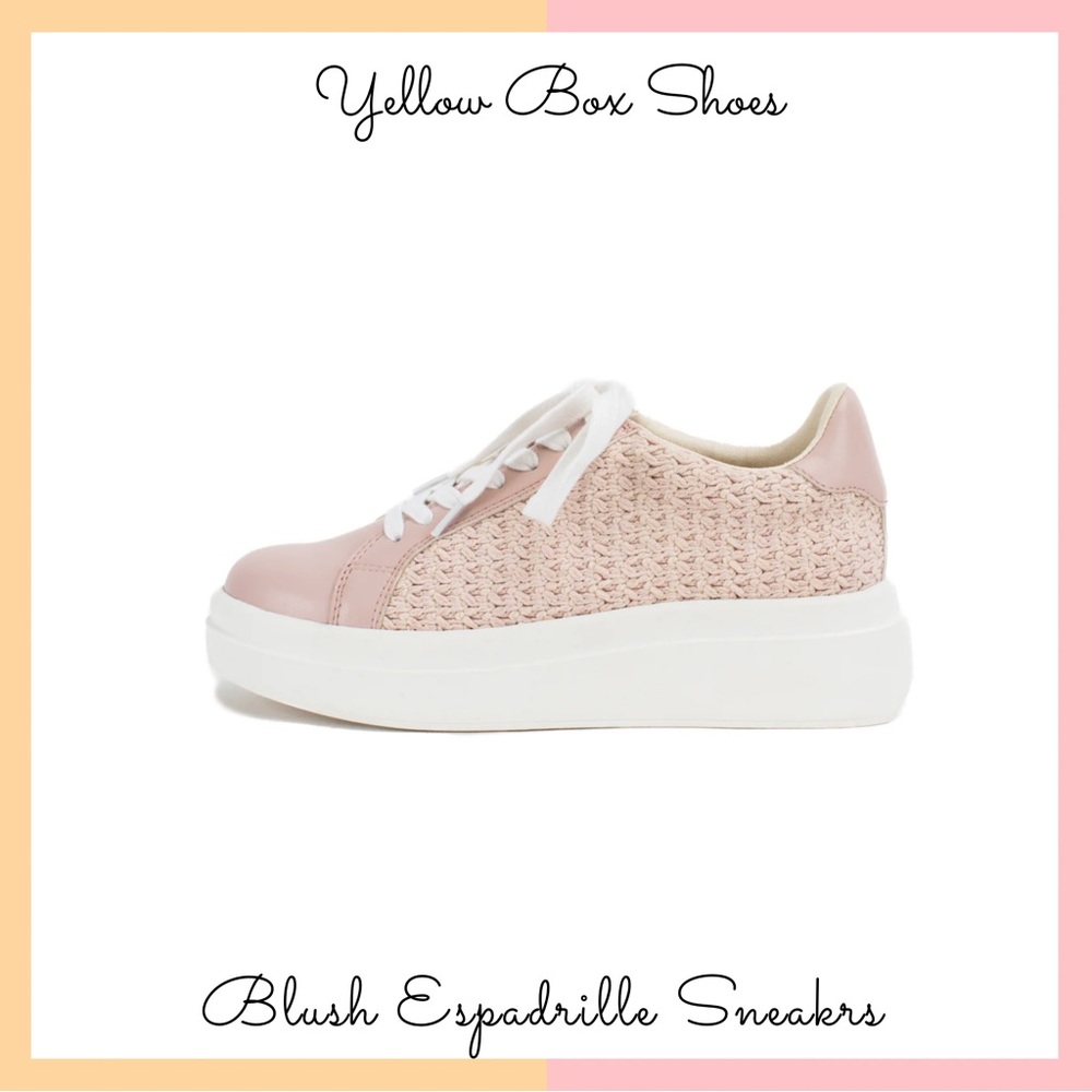 Yellow Box Light Pink Platform Espadrille Sneakers